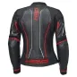 Preview: Held Debbie 3 TOP - Damenlederjacke schwarz-neonrot Rückansicht