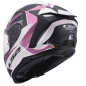 Preview: DRAGON SUBIC Integralhelm weiss-blau-rot Rückansicht