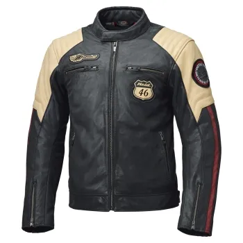 Held BAKER 2 Urban Lederjacke blau beige burgund