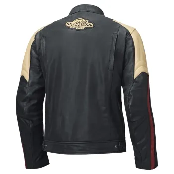 Held BAKER Urban Lederjacke blau beige burgund