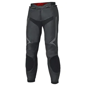 Held Street Rocket 4 sportliche Lederhose schwarz anthrazit Frontansicht