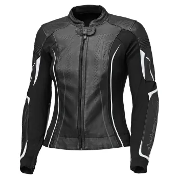 Held Debbie 3 TOP - Damenlederjacke schwarz-weiss Frontansicht