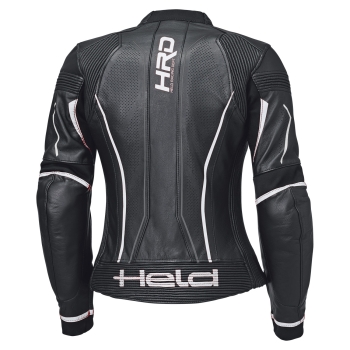 Preview: Held Debbie 3 TOP - Damenlederjacke schwarz-weiss Rückansicht