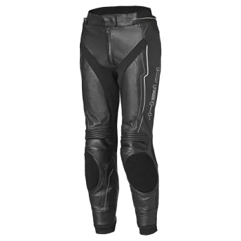 Held DEBBIE 3 BASE - Sportliche Motorrad Damenlederhose schwarz-weiß Frontansicht