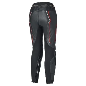 Held DEBBIE 3 BASE - Sportliche Motorrad Damenlederhose schwarz-neonrot Rückansicht