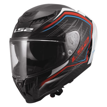 LS2 FF807 Dragon DRAGON SUBIC Integralhelm weiss-blau-rot Seitenansicht