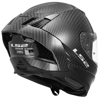 Preview: LS2 FF807 Dragon Matt Carbon Integralhelm Rückansicht
