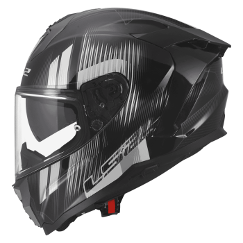 Preview: LS2 FF817 CHALLENGER II NITRO Integralhelm schwarz-grau Seitenansicht 2