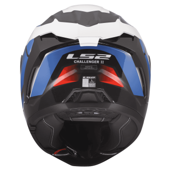 Preview: LS2 FF817 CHALLENGER II VIPER Integralhelm weiss-blau-rot Rückansicht