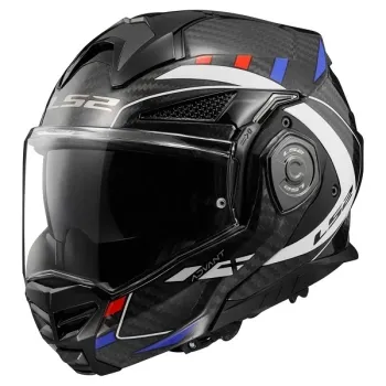 LS2 FF901 Advant X Carbon Future gloss white-blue Seitenansicht