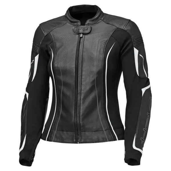 Held Debbie 3 TOP - Damenlederjacke schwarz-weiss Frontansicht
