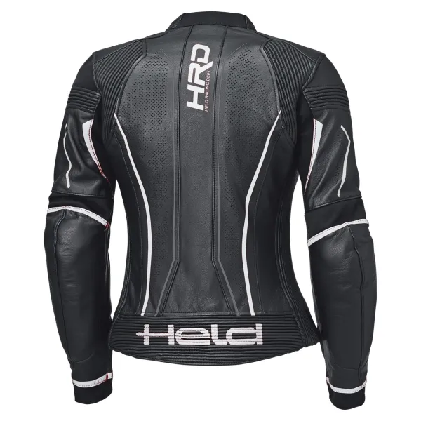 Held Debbie 3 TOP - Damenlederjacke schwarz-weiss Rückansicht