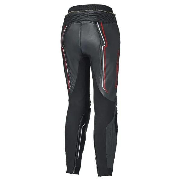 Held DEBBIE 3 BASE - Sportliche Motorrad Damenlederhose schwarz-neonrot Rückansicht