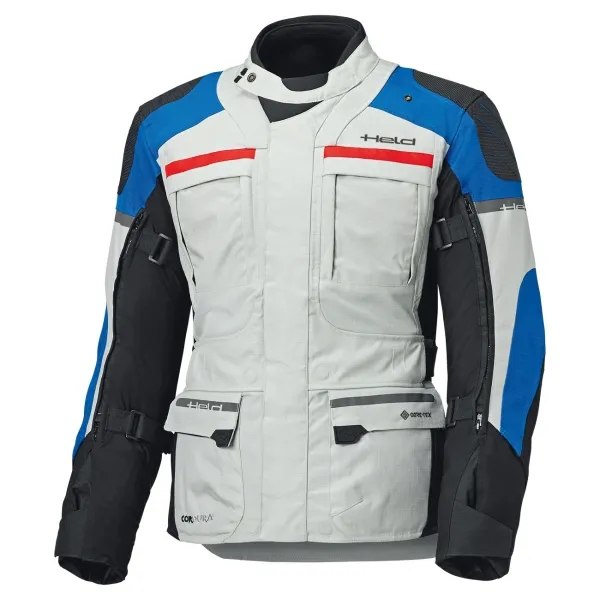 Held CARESE 3 TOP - Adventure Tourenjacke grau-blau Frontansicht