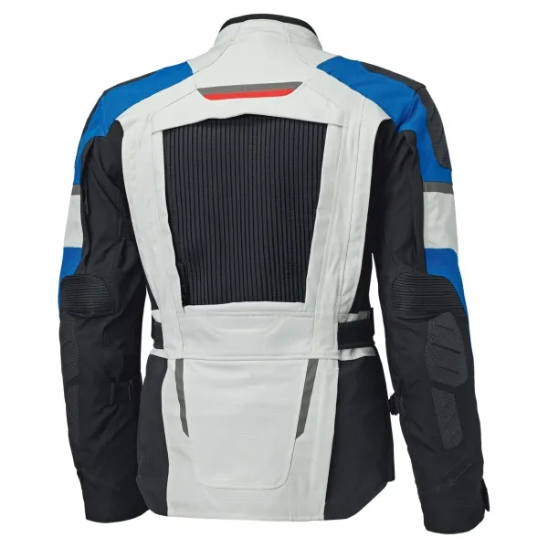 Held CARESE 3 TOP - Adventure Tourenjacke grau-blau Rückansicht mit Belüftungen offen