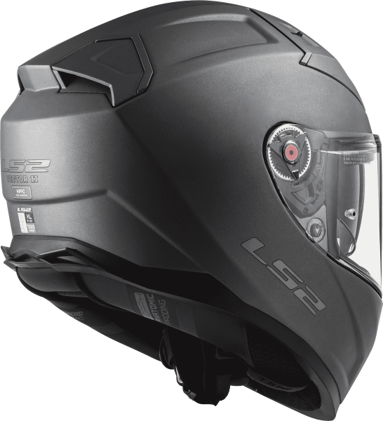 LS2 FF811 Vector II solid matt titanium Rückansicht
