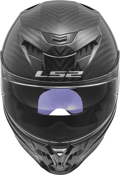 LS2 FF807 Dragon Matt Carbon Integralhelm Frontansicht