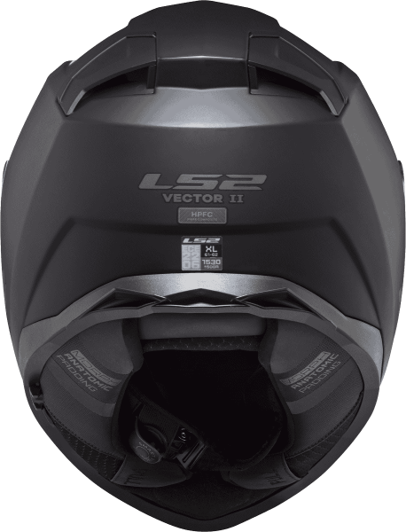 LS2 FF811 Vector II solid matt black Rückansicht